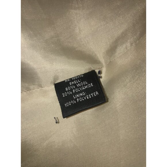 Halston Women's Vintage Oatmeal Tweed Wool Fall Winter Coat - Picture 4 of 8